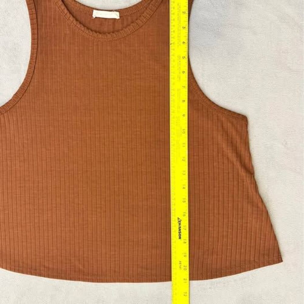 Altar'd State Rust Ribbed Sleeveless Tank Top Size L - Picture 7 of 7